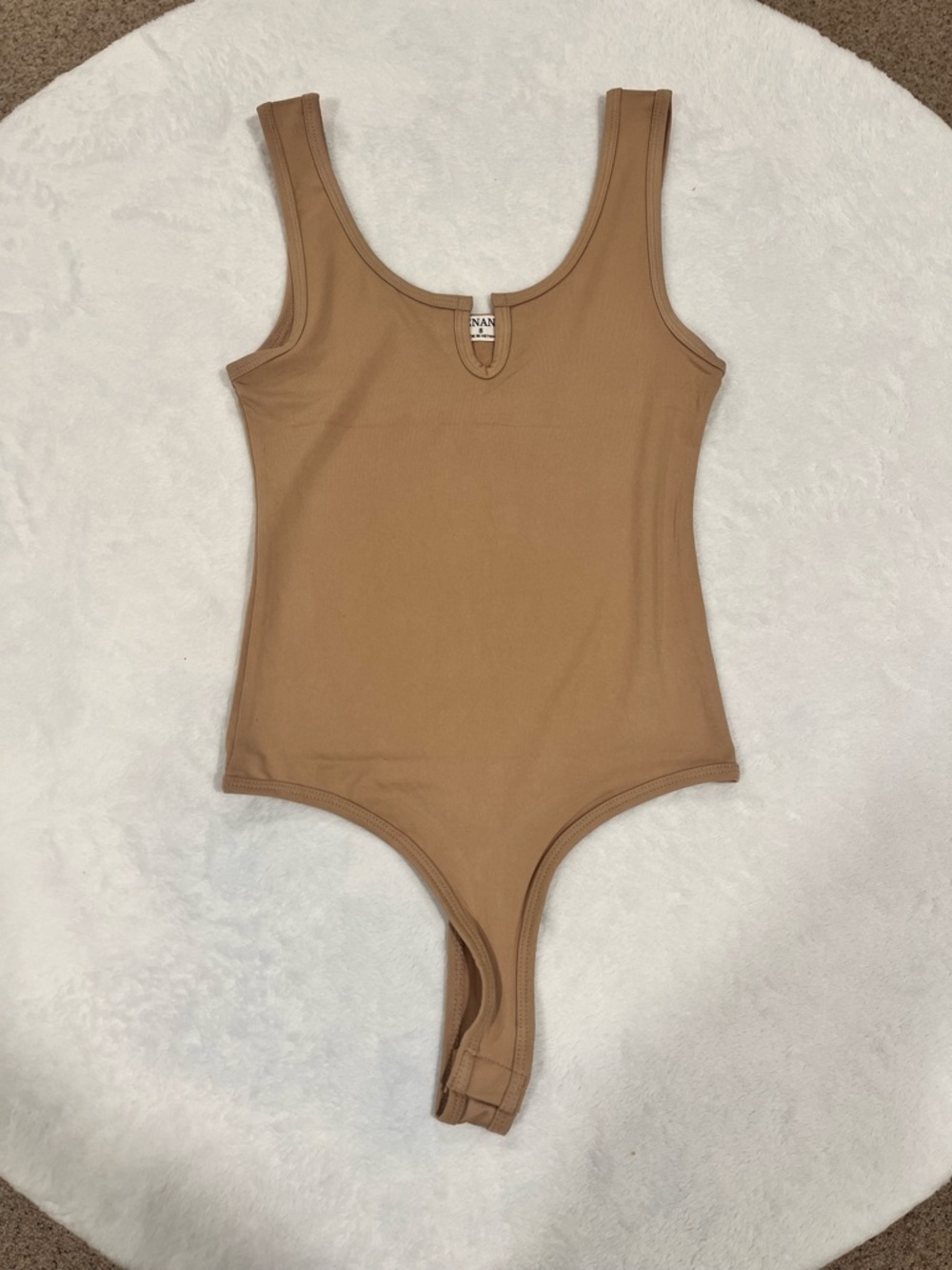 BRAND NEW Tan Zenana Bodysuit - Size Small